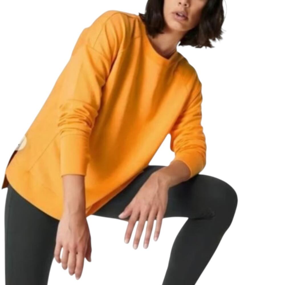 Sweaty Betty Orange After Class Pullover Longline Sweatshirt